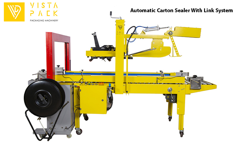 automatic carton sealer with link system